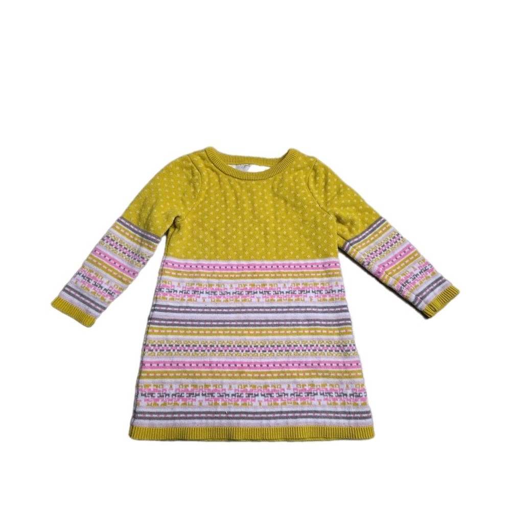 Genuine Kids From Oshkosh ‎ Girls 2T Yellow Sweater Dress
